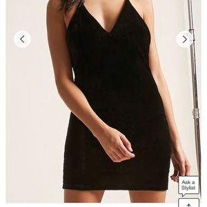 Sexy velvet chain link dress